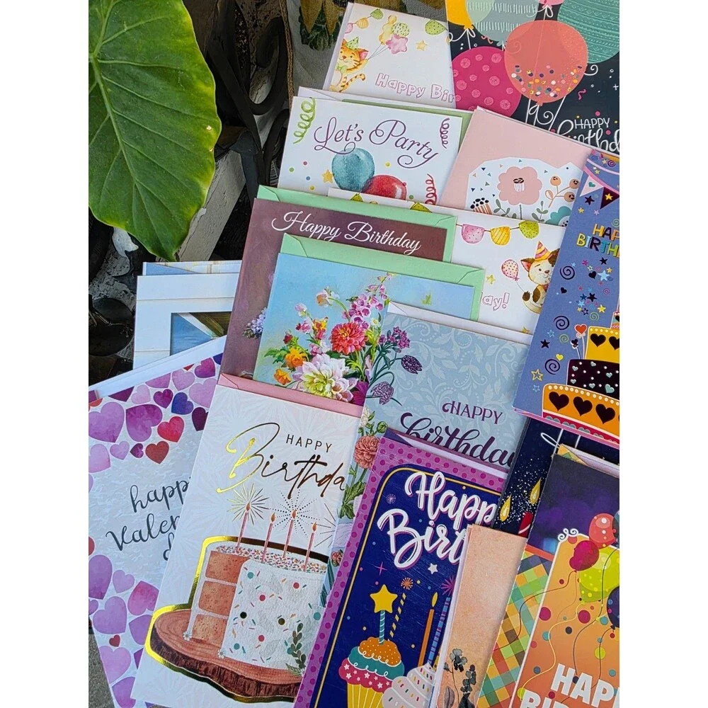 Mega Lot of 120 Greeting Cards All-Occasion Birthday Holiday Sympathy Envelopes
